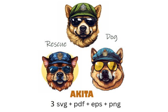 Akita Clipart Review for Embroidery Use