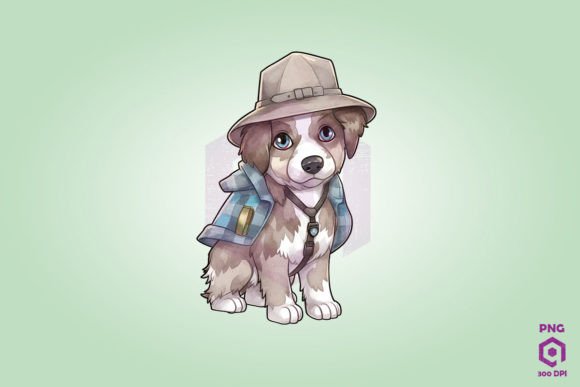 Detective Australian Shepherd Dog PNG