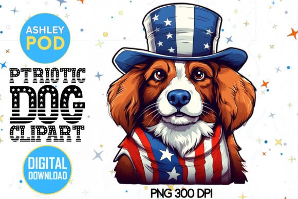 Patriotic Dog Sublimation 4th of July