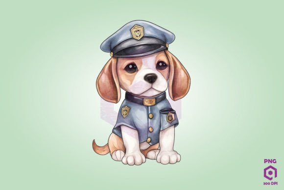 Police Beagle Dog Clipart