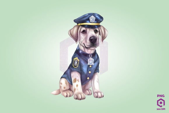 Police Great Dane Dog Clipart