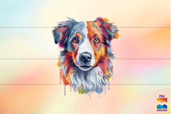 Whimsical Style of Australian Shepherd